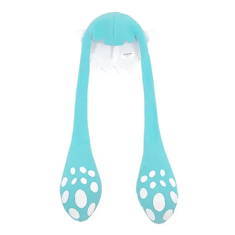 Splatoon 3 Style Squid Cute Hat Wig Cosplay Props Halloween Hat Surrounding the Game Jet Warrior Related Accessories