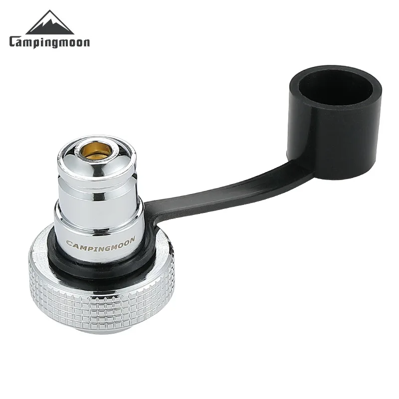 CAMPINGMOON Z-SG Adaptador de gas con punta de bambú para estufa doméstica - Compatible con manguera de caucho japonesa para conexión de gas de montaña
