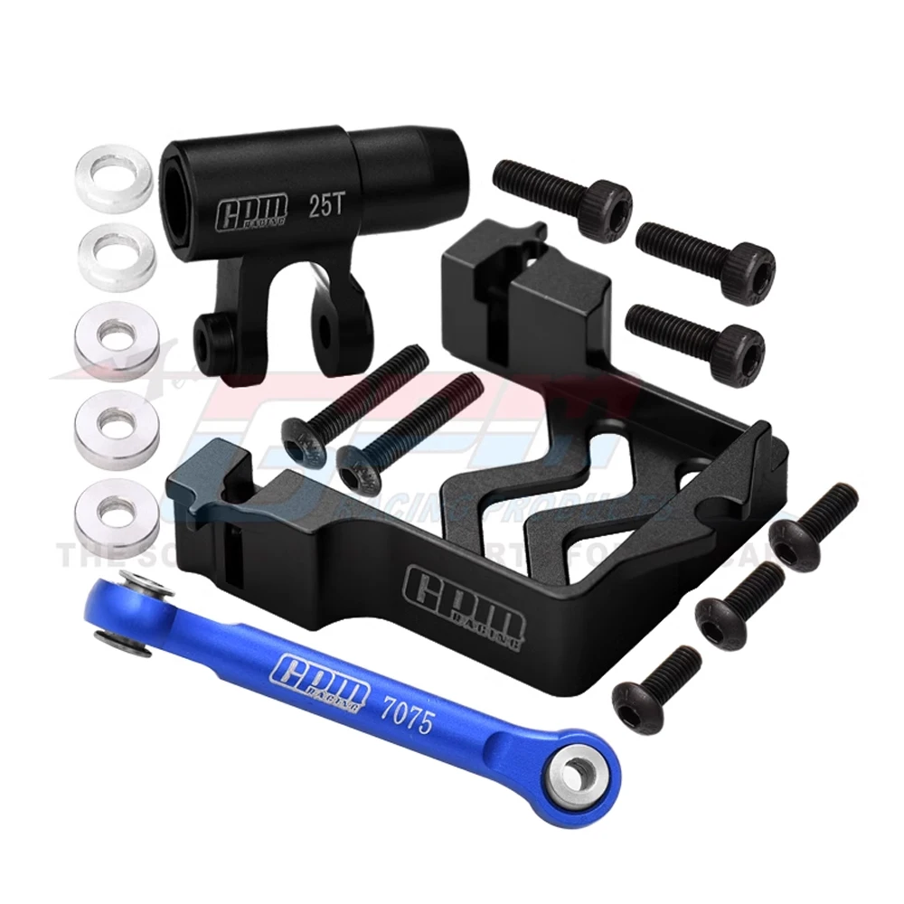 GPM معدن 7075 سبيكة سيرفو جبل دعم 25T ذراع مؤازر ل Traxxas 1/5 X-MAXX 6S 8S 4WD شاحنة كبيرة RC قطع غيار السيارات