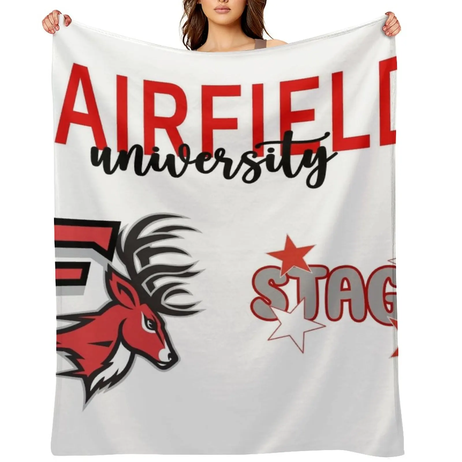 

Fairfield University sticker Pack Throw Blanket Hairys heavy to sleep Luxury Throw Decorative Beds Blankets