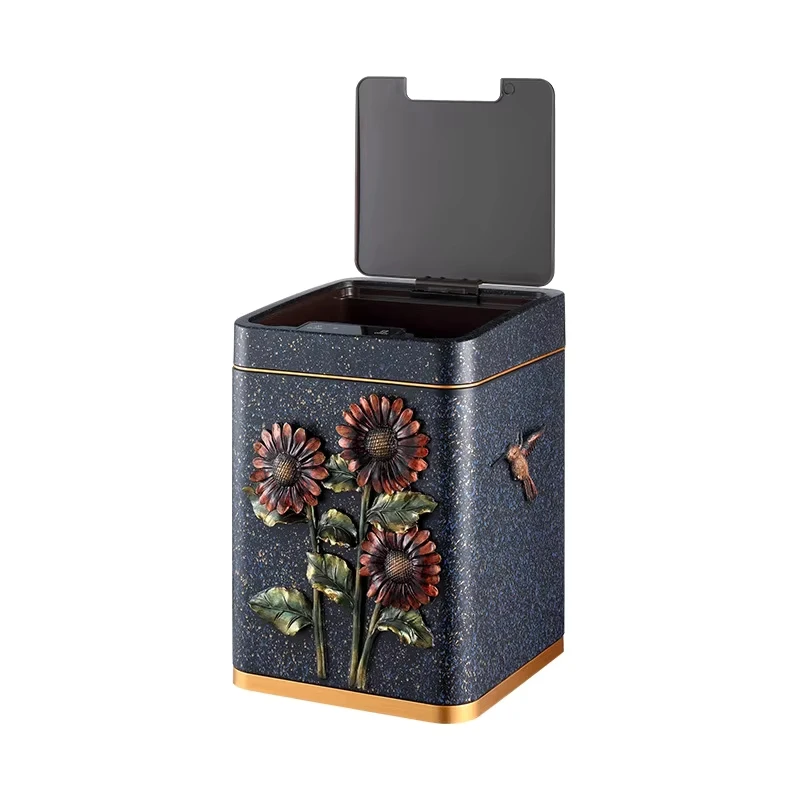 Electronic Automatic Stainless Steel Vertical Trash Can Rechargeable Infrared Induction Kitchen Trash Can