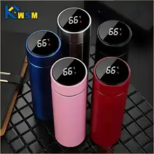 Taza Termo con pantalla de temperatura de 500ML, botella Termo dividida de acero inoxidable, taza aislada al vacío para exteriores, regalo del Día del Padre 10.000+