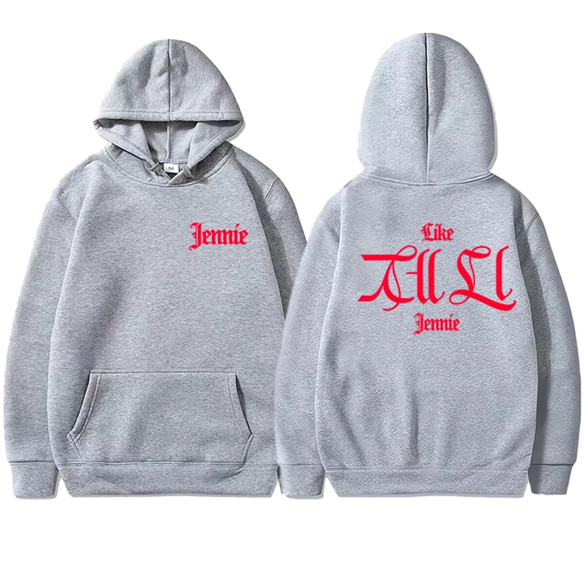 2025 جديد في مثل ألبوم جيني روبي واحد مزدوج الوجهين مطبوعة هوديي للجنسين موضة Y2k البلوز الرجال النساء بلوزة من الصوف