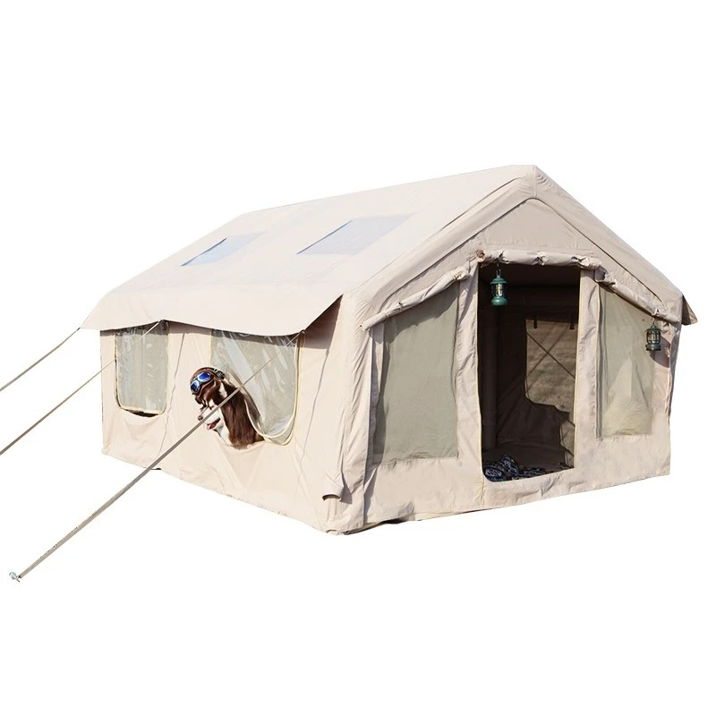 Inflatable tent outdoor camping insect-proof sunshade rainproof family portable folding automatic inflatable camping tent