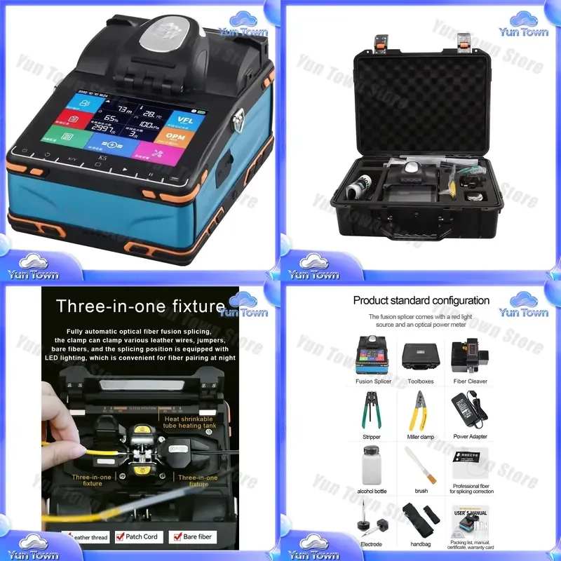 for OEM Automatic 6 Motor Fiber Optic Fusion Splicer Machine with Core Alignment VFL OPM Optical Fiber Technology for