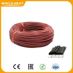 Minco Heat 12K 5-200 Meter 33 Ohm/m Kohlefaser-Heizkabel Infrarot-Warmboden Rot Russisches Lager mit Isolierkits