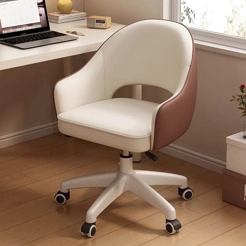 

Ergonomic Computer Chair for Home Office, Comfortable Swivel Desk Chair for Bedroom, Study Room, Makeup Vanity, Dormitory