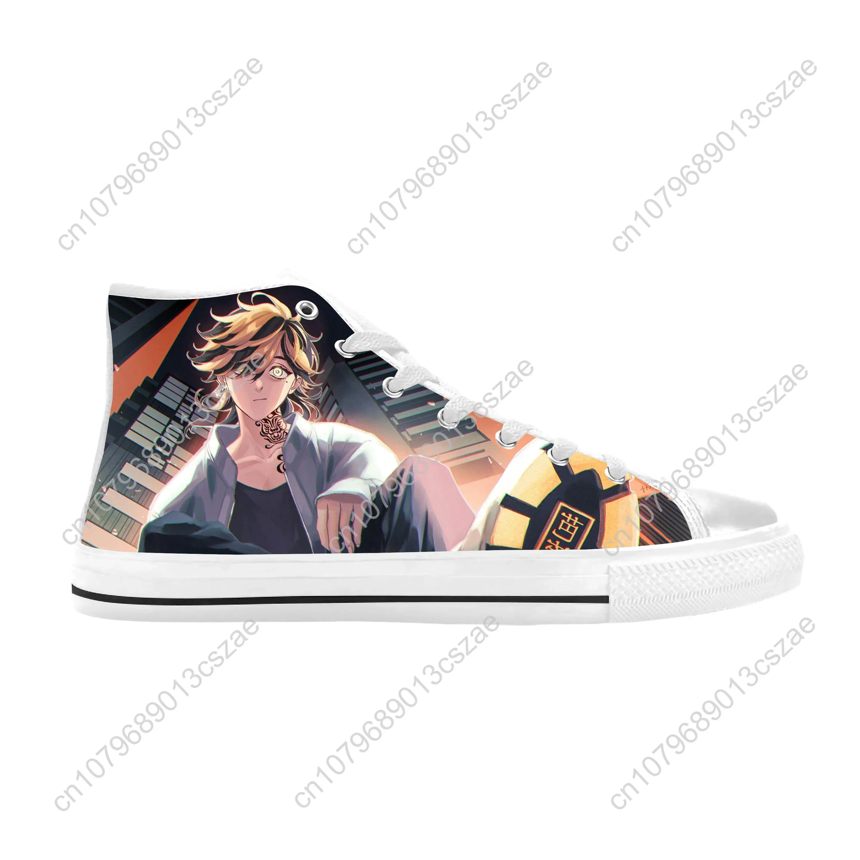 Japanese Anime Tokyo Revengers Hanemiya Kazutora Casual Cloth Shoes High Top Comfortable Breathable 3D Print Men Women Sneakers