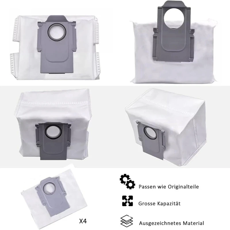 A85I-For Roborock S8 Pro Ultra S8 + ملحقات فرشاة جانبية مرشح ممسحة قماش أكياس الغبار جهاز آلي لتنظيف الأتربة قطع الغيار