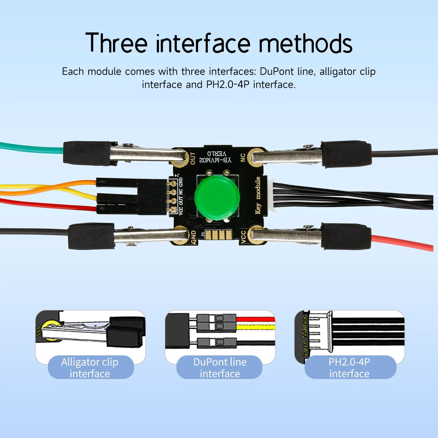 Yahboom Electronic Sensor Module for DIY Project Infrared Ultrasonic Temperature Humidity LED Dot Matrix RGB Light Module