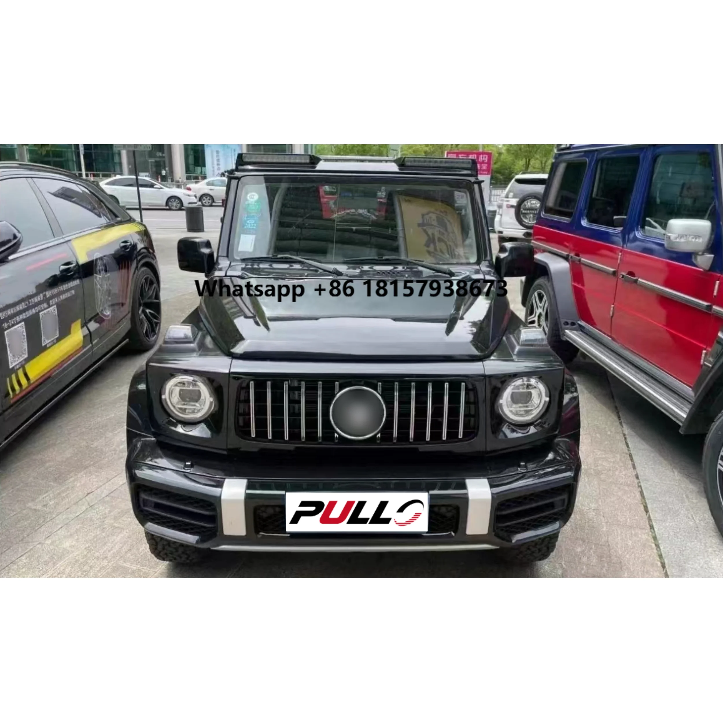 

Auto Body System Upgrade Car Lamps Bumper with Grille Hood Fender Auto Lights Side Pedal for Suzuki Jimny 19-22 to G63 AMG