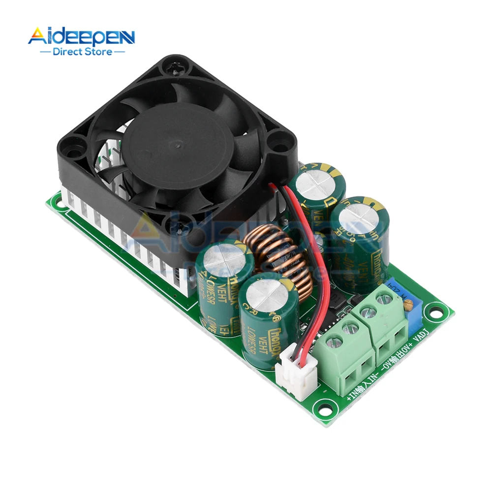 DC-DC Step-down Power Supply Module 10A Adjustable Step-down Module Voltage Regulator 24V 12V 5V 3V With Fan For Arduino