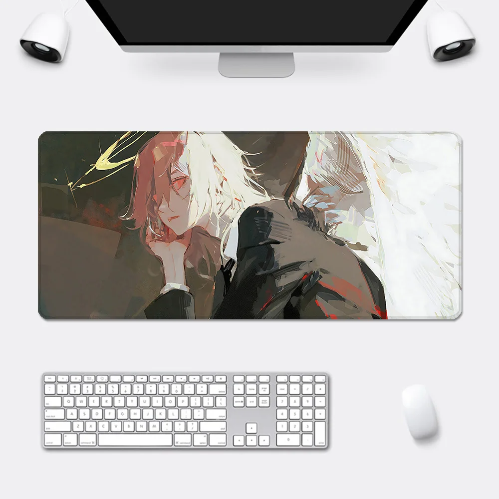 Chainsaw Man Mousepad HD Printing Computer Gamers Locking Edge Non-slip Mouse Pad XXL90x40cm Keyboard PC Desk Pad