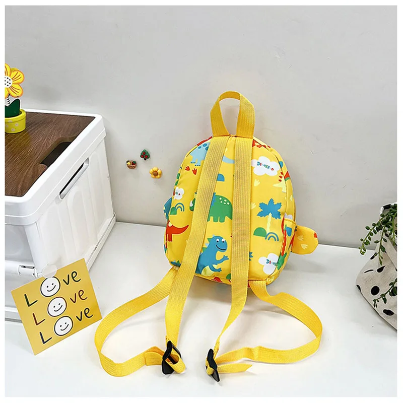 Baby Cute Cartoon Dinosaur Backpacks Nylon Kindergarten Schoolbag Adjustable Animals Kid Backpack