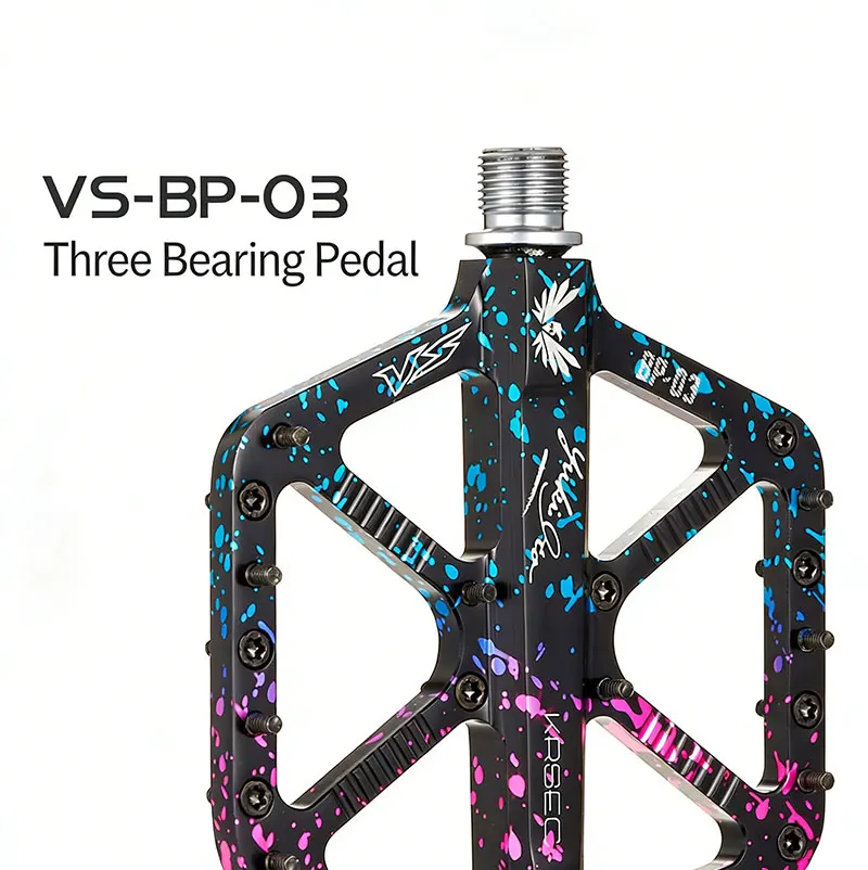 Fahrradpedale aus Aluminiumlegierung, ultraleicht, gedichtete 3-Lager-MTB-Fahrradpedale, Zubehör für Mountainbike und Rennrad, Lagerpedale – Detail 1