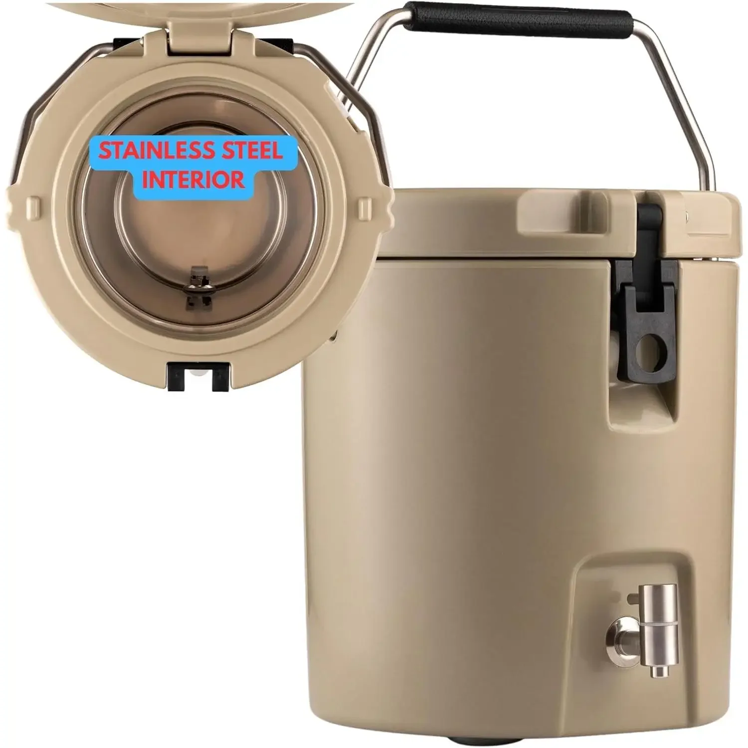 

Изолированный диспенсер для горячих напитков — емкость 2 галлона, охладитель для горячей и холодной воды из нержавеющей стали — портативный спортивный напиток