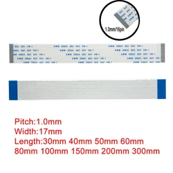 16Pin 1mm Pitch FFC FPC AWM 20624 80C 60V VW-1 A B Type Flat Flexible Cable 60mm 100mm 150mm 200mm 250mm 300mm 400mm connector
