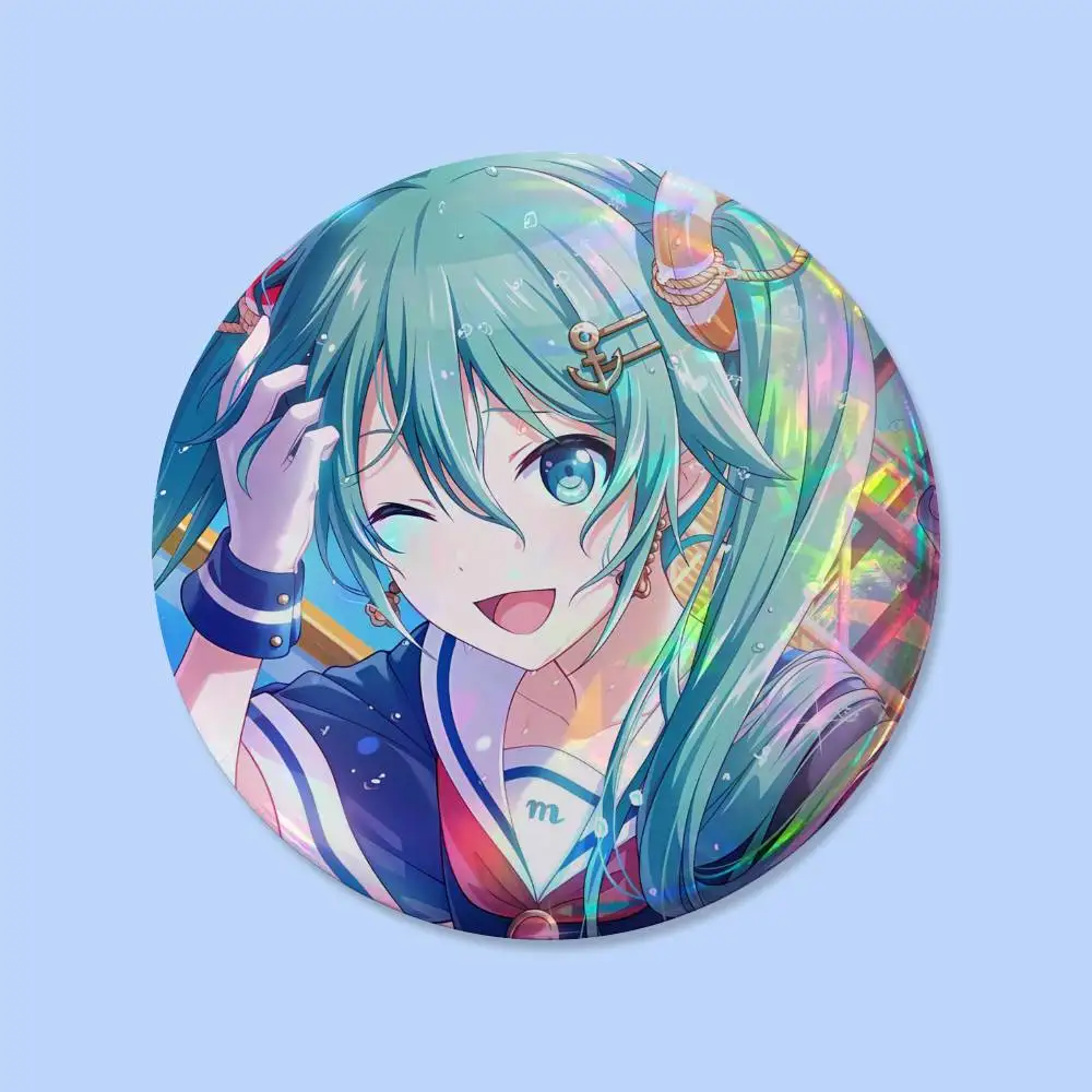 Niedliche M-Miku Kawaii Anstecknadeln Runde Kreative Broschen Taschen-Deko-Accessoires für Fans und Freunde Geschenke – Detail 22