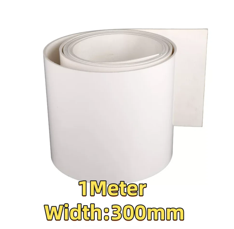 1Meters Width:300mm T:2mm White PVC wear-resistant food-grade industrial conveyor belt flat surface assembly line conveyor belt