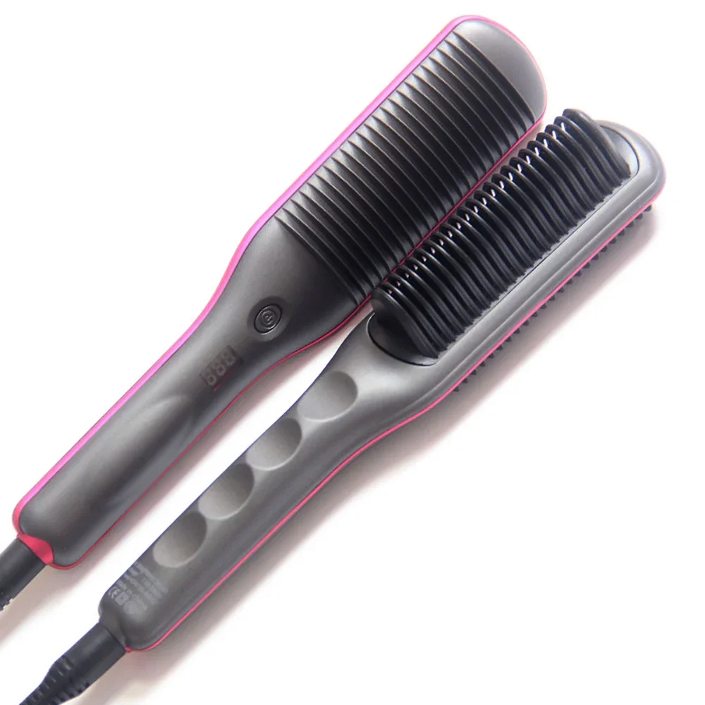 Electric Hair Straightener Brush Anti-scald Dual-use Straightening Irons