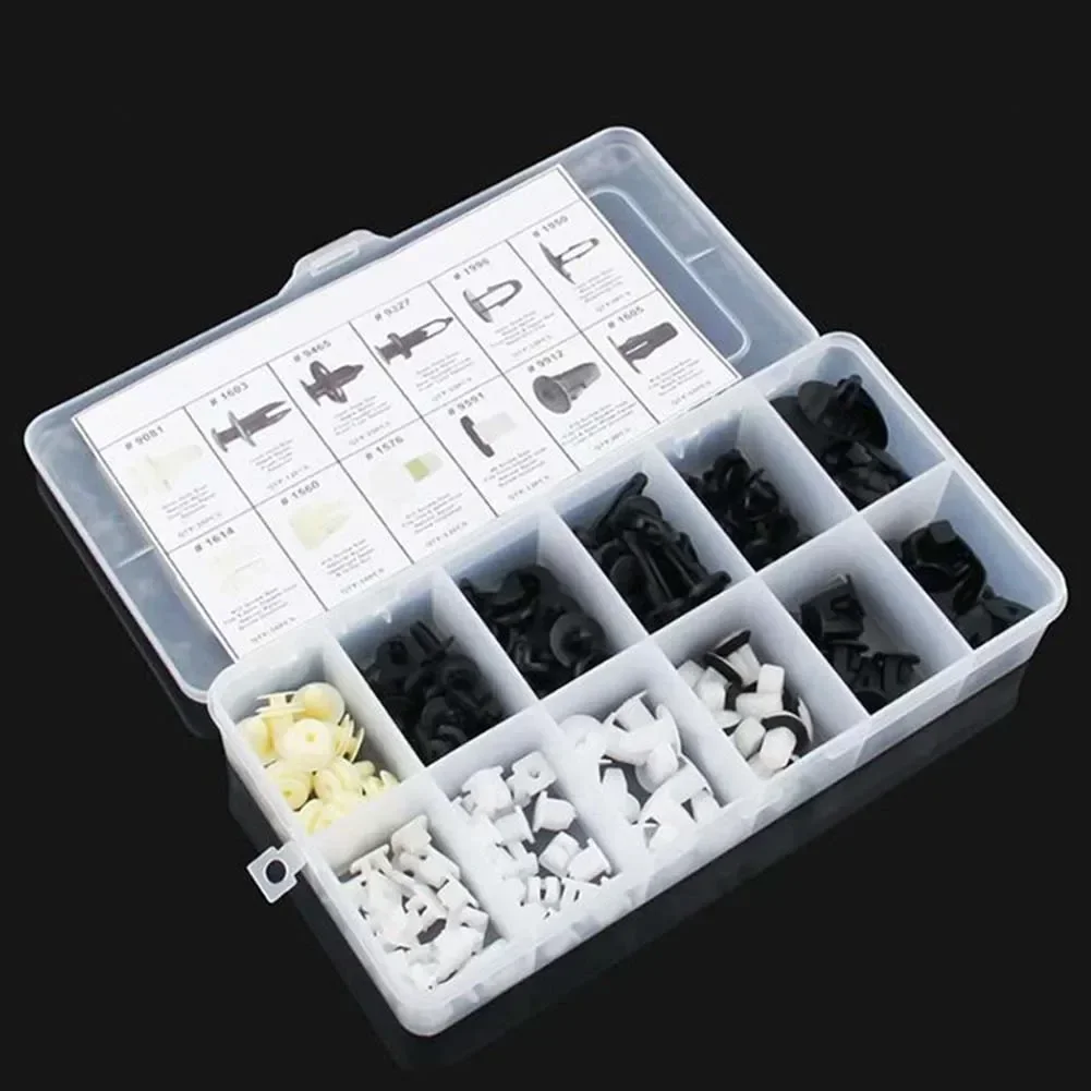 146Pcs Car Fastener Clip Kit Auto Body Push Retainer Pin Rivet Bumper Door Trim Panel Retainer Repair Plastic Clasp Set