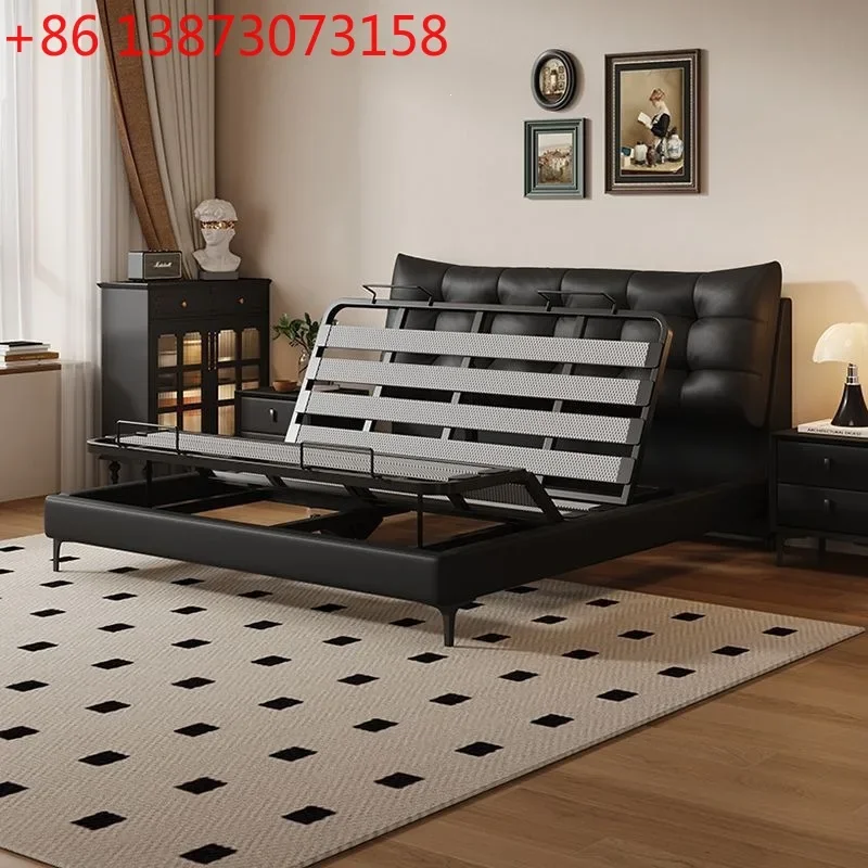 

Big black bear automatic intelligent electric bed master bedroom multi-functional adjustable master bedroom leather bed other