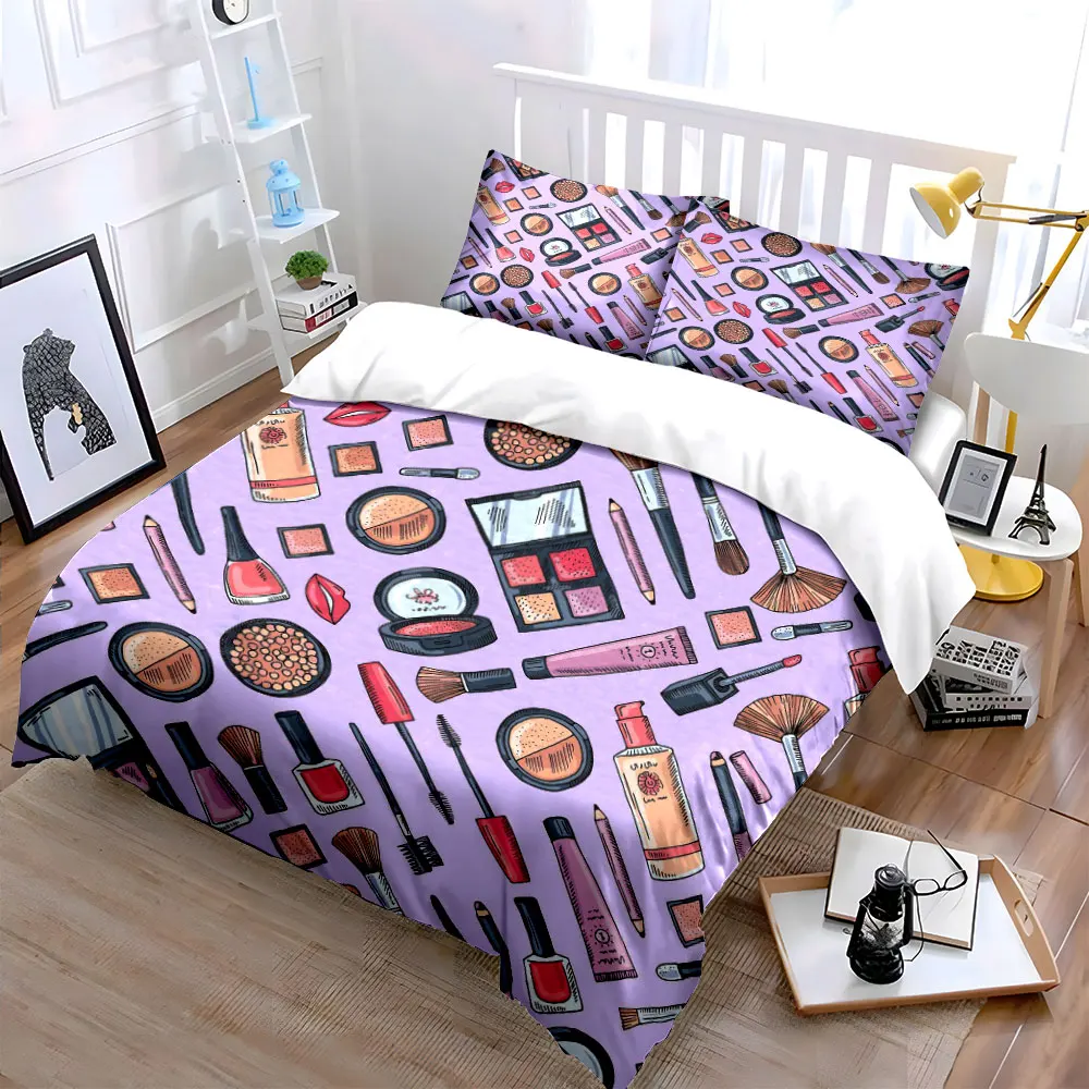 

Makeup Beauty Kit Three-Piece Set Multiple sizes kid's and adults' bedroom Exquisite 3PC bedding set, gift
