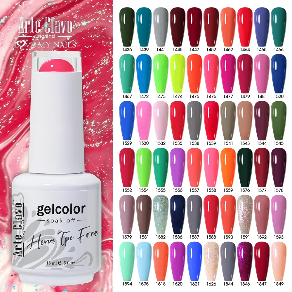 Arte Clavo 15ml UV Color Pink Nail Gel Polish Esmaltes Varnish Gel Semi Permanent Soak Off Nude Nails Art Design Manicure Vernis
