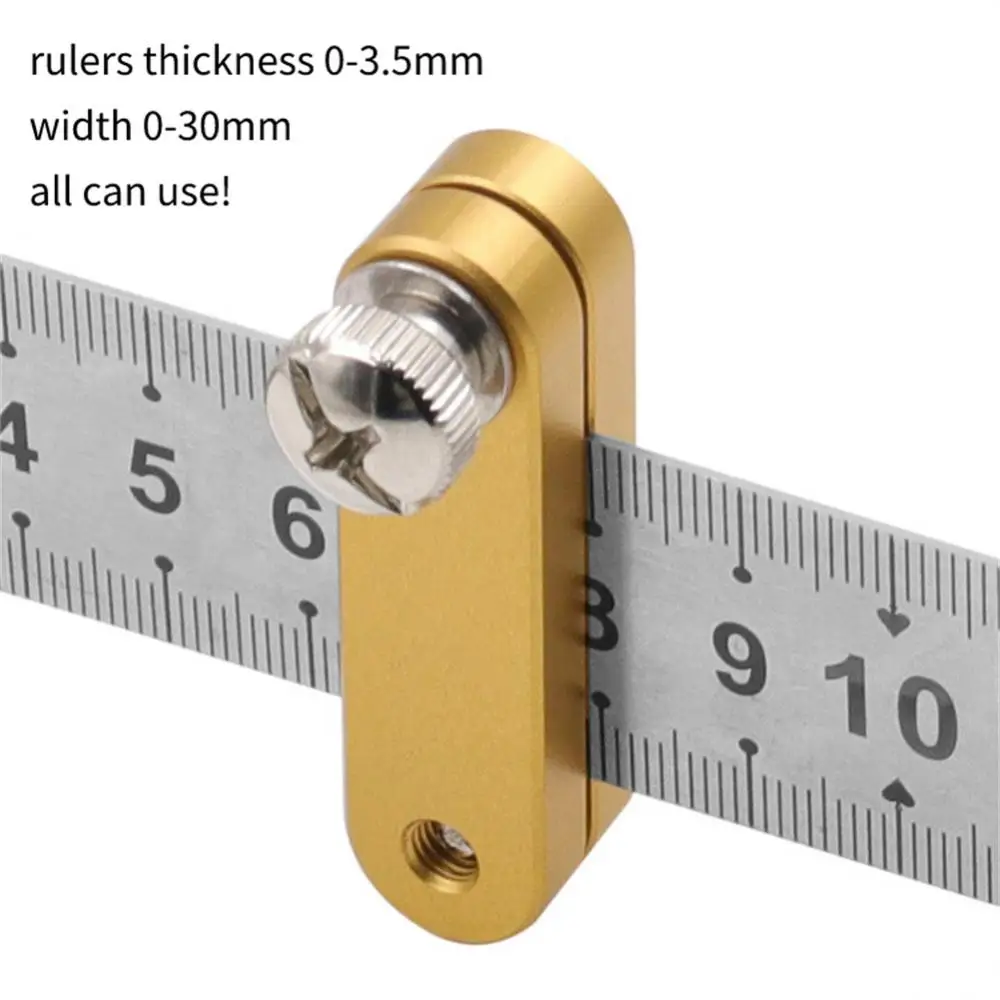 Angle Scriber Line Marking Gauge Ruler Steel Ruler Positioning Block Locator Woodworking Carpentry Scriber Measuring Tools Gauge