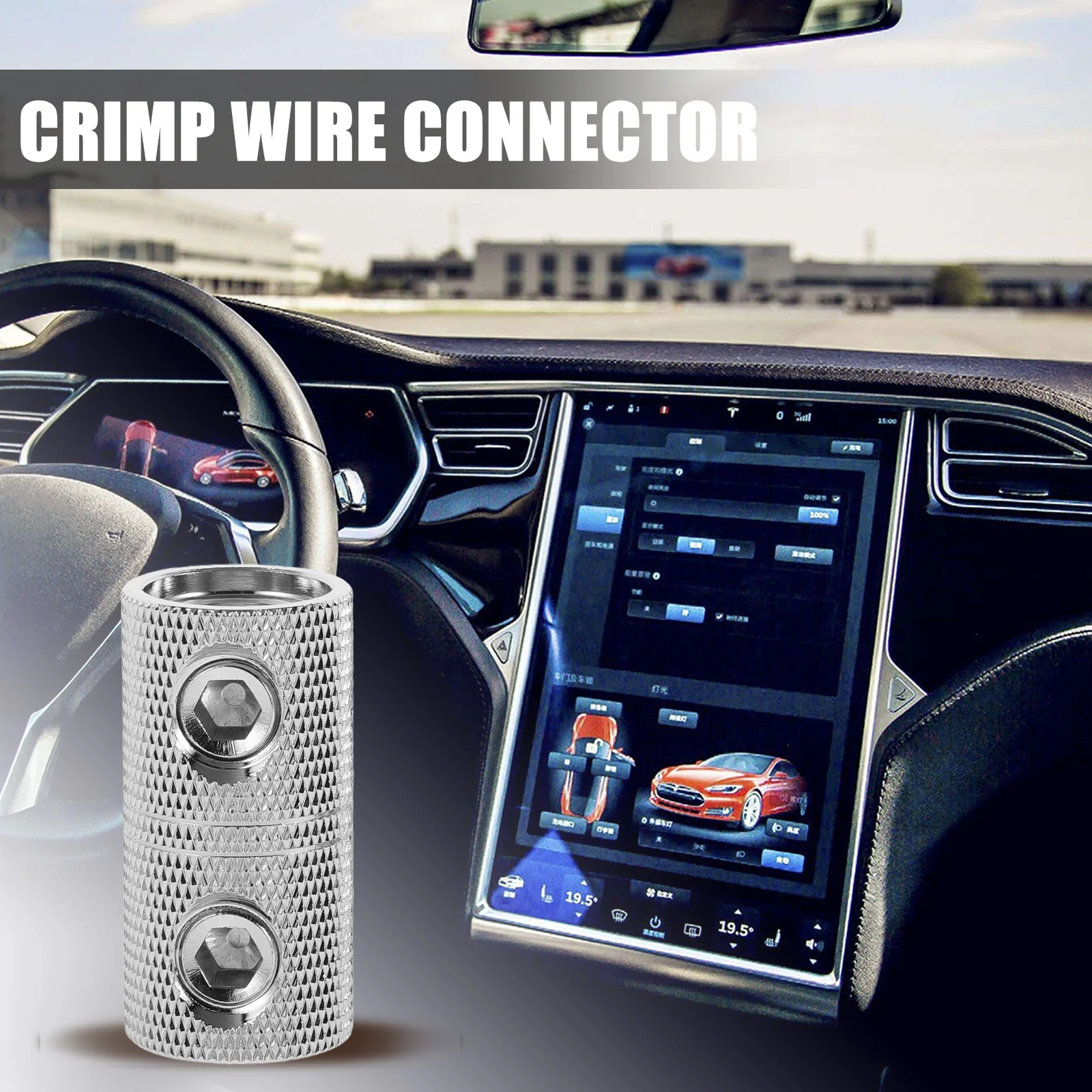 2 قطعة 0ga النحاس الصوت بعقب موصلات دائم وصغيرة لمديد قطع الأسلاك في السيارات بعقب لصق موصل سلك الصوت المقرنة