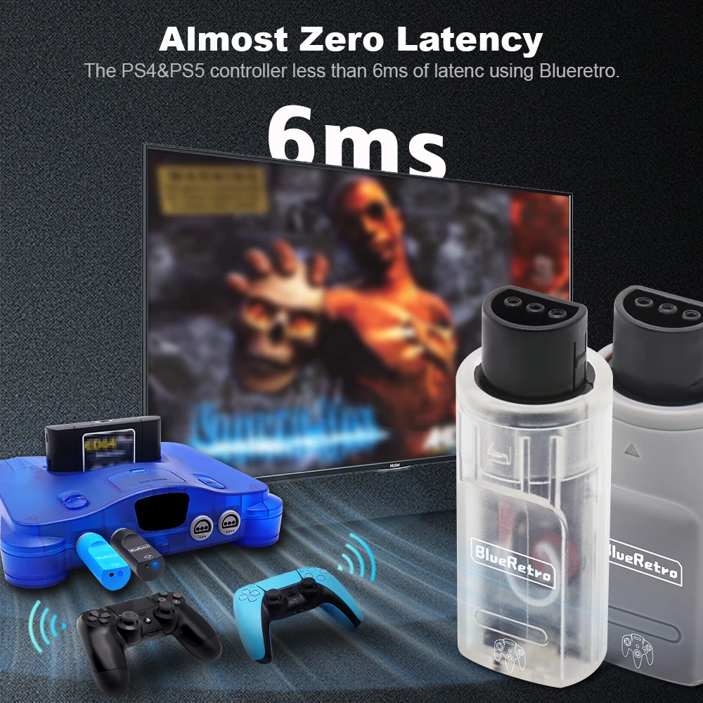 RetroScaler Blueretro Wireless Controllers Adapter For N64 Game Console To PS3/PS4/PS5/Xbox Series X/S Gamepad For Nintendo 64