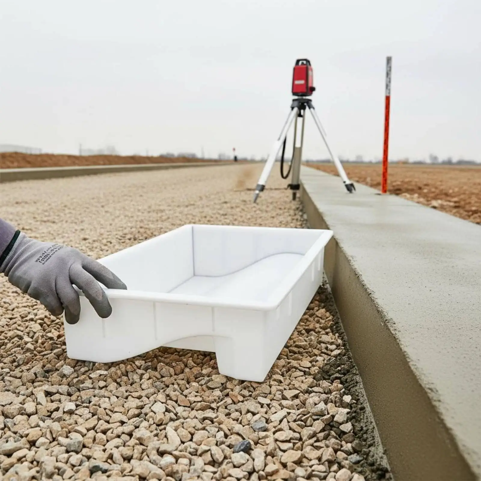 Reusable Concrete Curb Mold Plastic S Curve Drainage Guide Form for Driveway Edge Shaping Tool for Casting