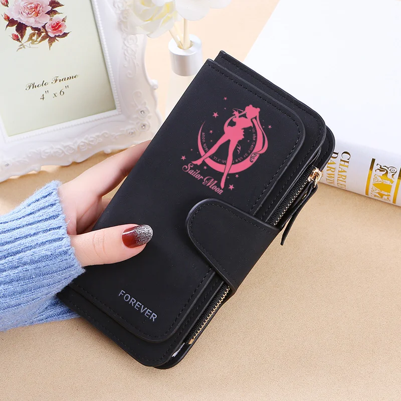 

Sailor Moon Woman Wallet High-end Long Wallet Kawaii Card Holder Anime Cute Money Bag Multi-slot Wallets Girl Fashion Coin Purse