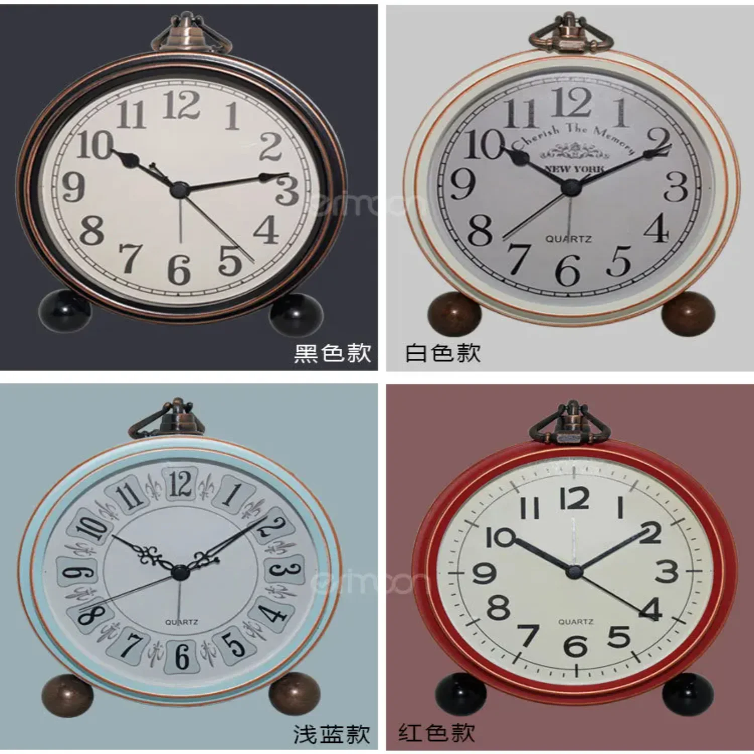 European Art Alarm Clock Vintage Creative Electronic Clock Silent Despertador Decor