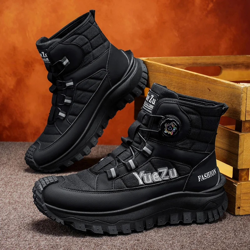 

Trendy and Functional High-Top Snow Boots, Waterproof, Warm, Thick-Soled, Height-Increasing Outdoor Casual Men's Shoes