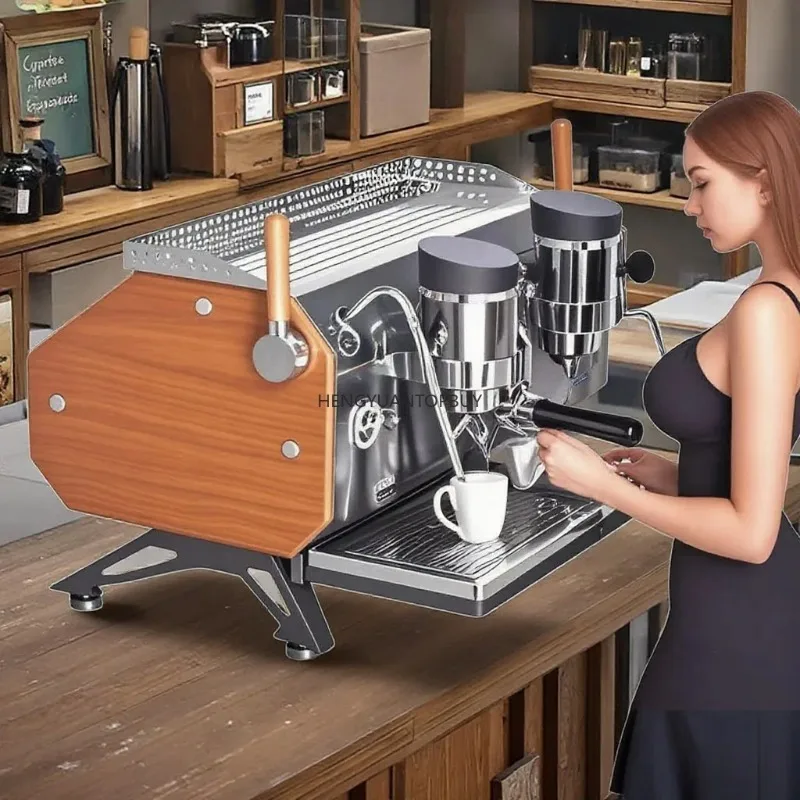 Double Boiler Italy Coffee Maker Italian Cappuccino Professional Commercial Espresso Coffee Machine with Brew System（Deposit）