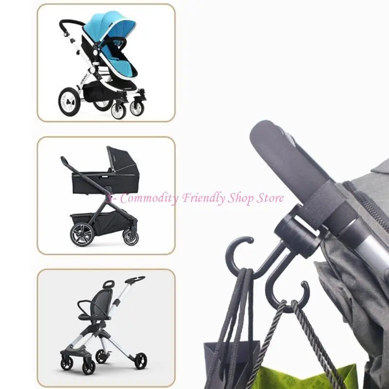 

85AE Upgraded Stroller Hooks for Hangings Bags & Shopping Car Hooks for Mommy Bags