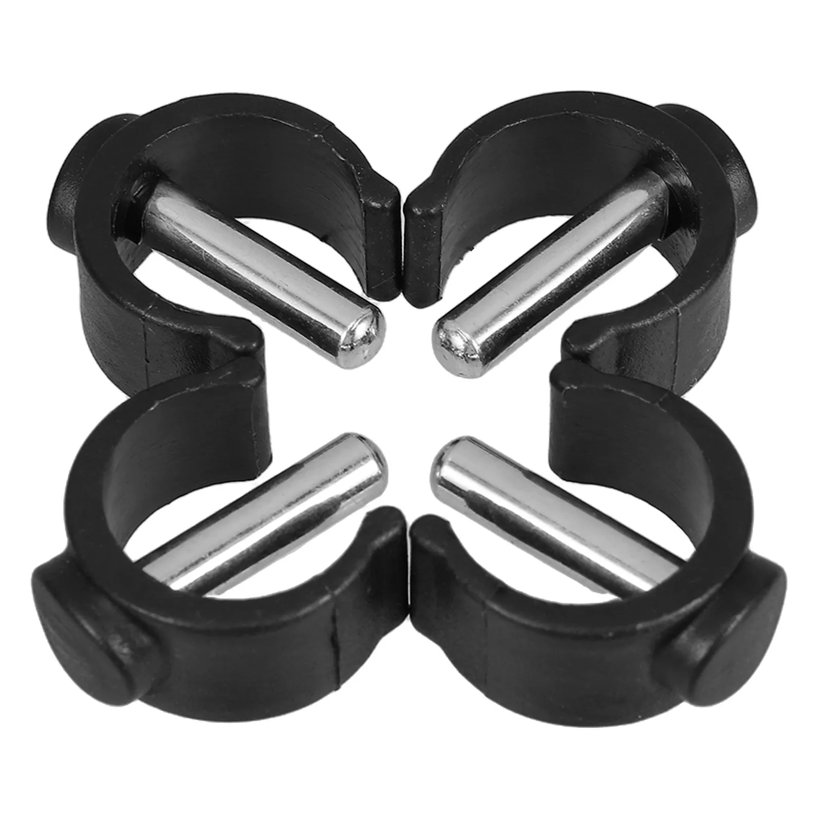 4Pcs C-Shape Clamp Latch Adjustable Lock Buckle Clips for 22Mm Tube Commode Chair Walker Crutch Accessories Nonslip Grip