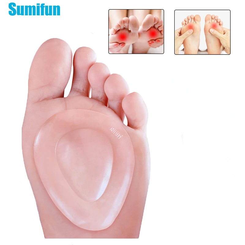 2pcs Sumifun Forefoot Shoe Pad Silicone Gel Non Slip Inserts Insoles  Arch Support Pads High Heel Elastic Cushion Orthotic C1424