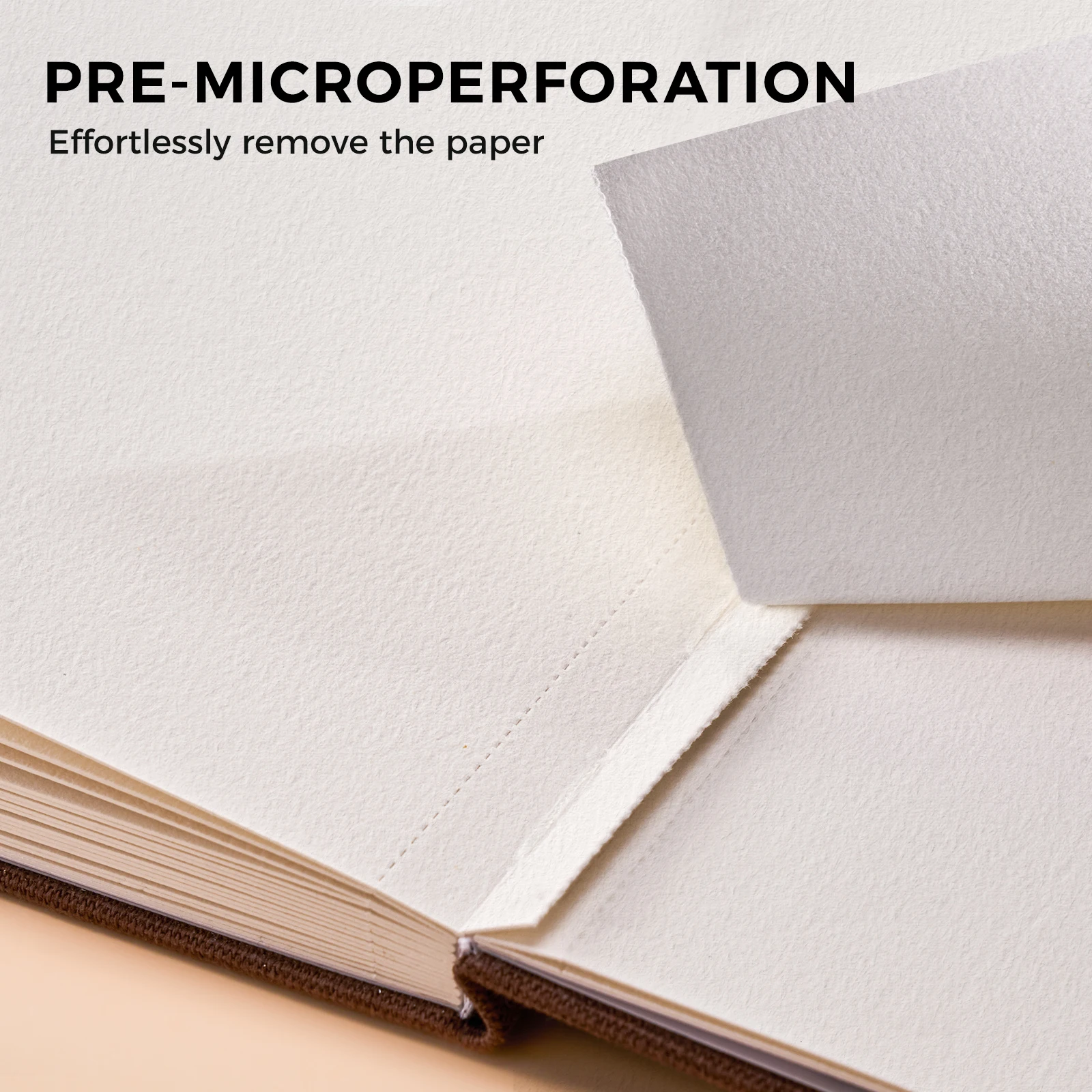 Dziennik akwarelowy - papier 100% bawełna, tłoczony na zimno |   20 kartek 40 stron |   300 g/m² |   Szkicownik akwarelowy z okładką z lnu i bawełny