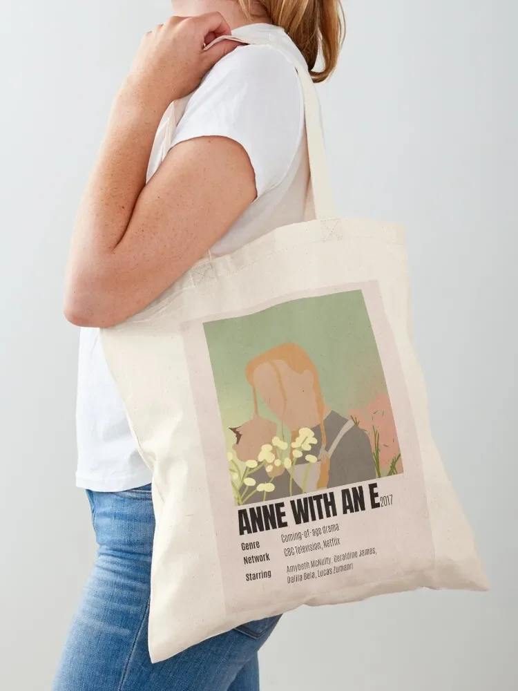 Anne with an e minimalist poster Tote Bag canvas tote bag foldable reusable bag custom bags