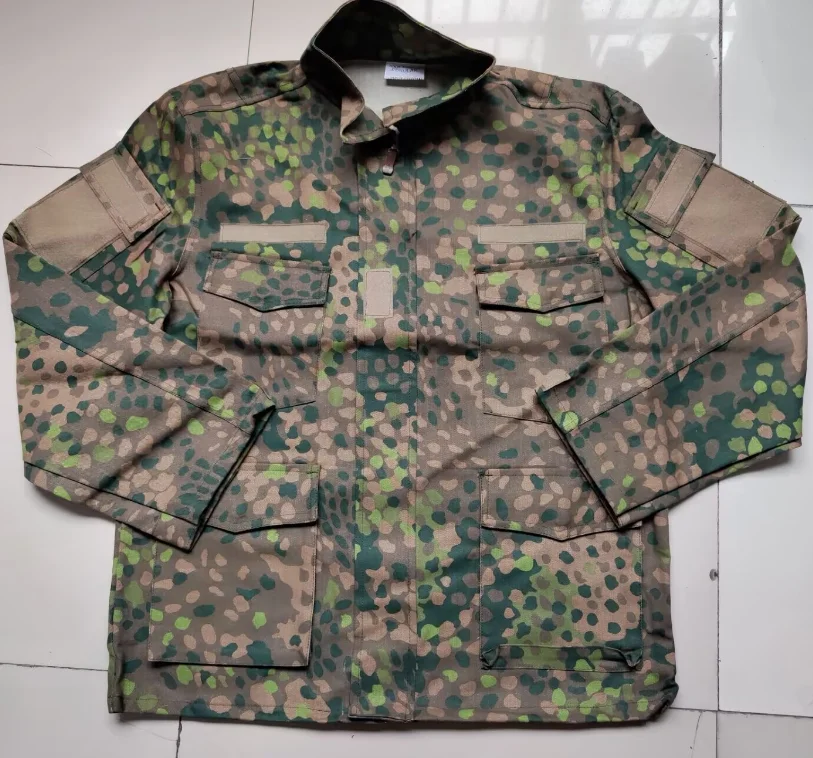 German Dot44 Camouflage Uniform Man Include Jacket Pants Vintage Green Pea BDU Cut