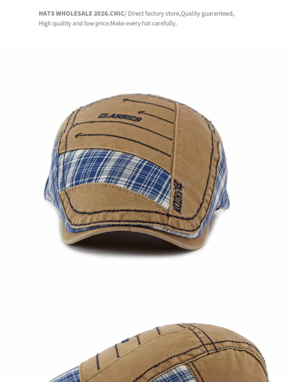 HT5143 Baskenmützen für Männer und Frauen Vintage Künstler Maler Baskenmütze Unisex Verstellbare Ivy Flachmütze 2026 Neue Frühling Sommer Herbst Baskenmütze – Detail 7