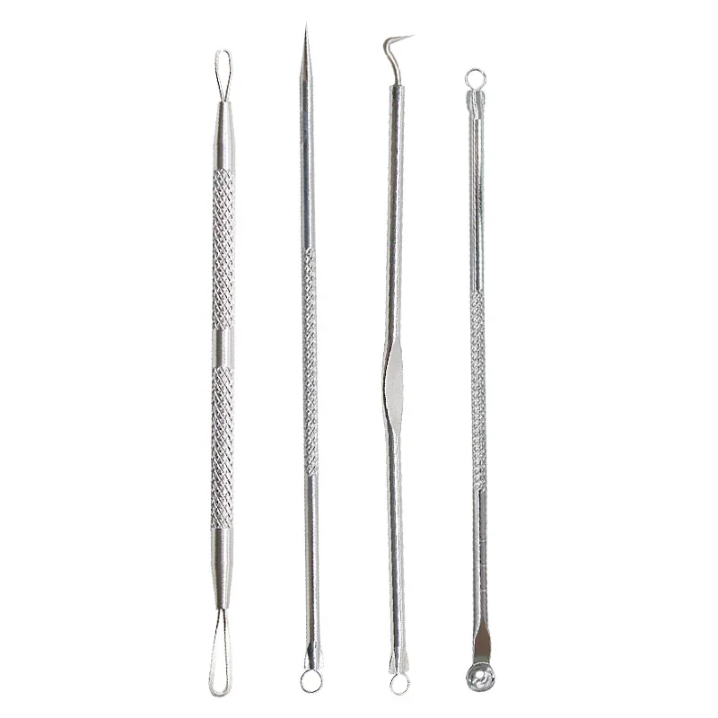 Needles for Squeezing Acne Tools Spoon for Face Cleaning Comedone Extractor Pore Cleaner Black Dot Pimple Blackhead Remover Tool