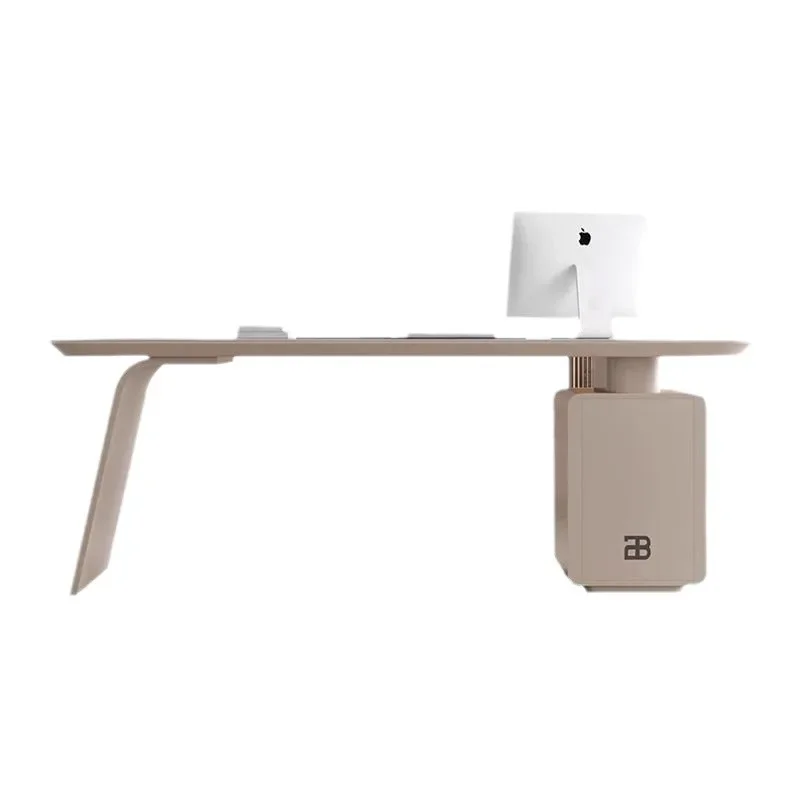 

Light luxury rock slab desk, high-end computer desk, family desk, Italian minimalist study table, study room writing desk design