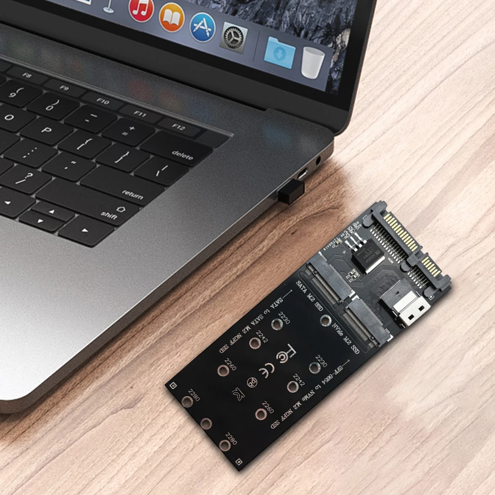 M.2 To SATA Adapter SFF-8654 To M2 NVME SSD 22Pin SATA To M2 Expansion Card 2 in 1 Combo Adapter Fit for PC Desktop Mainboard