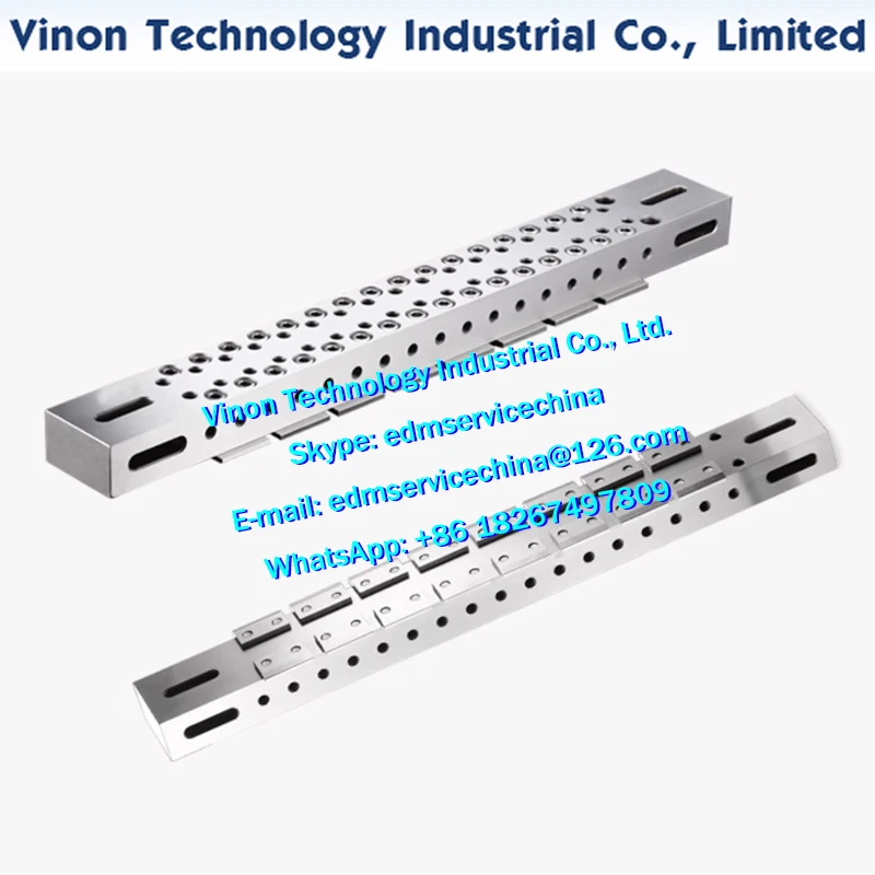 VS31 سلك EDM جسر L = 650x565x60x30 مللي متر ، غير القابل للصدأ عالية الدقة قطع الأسلاك edm حاكم edm شعاع 650 مللي متر طويل edm أدوات تهزهز جسر