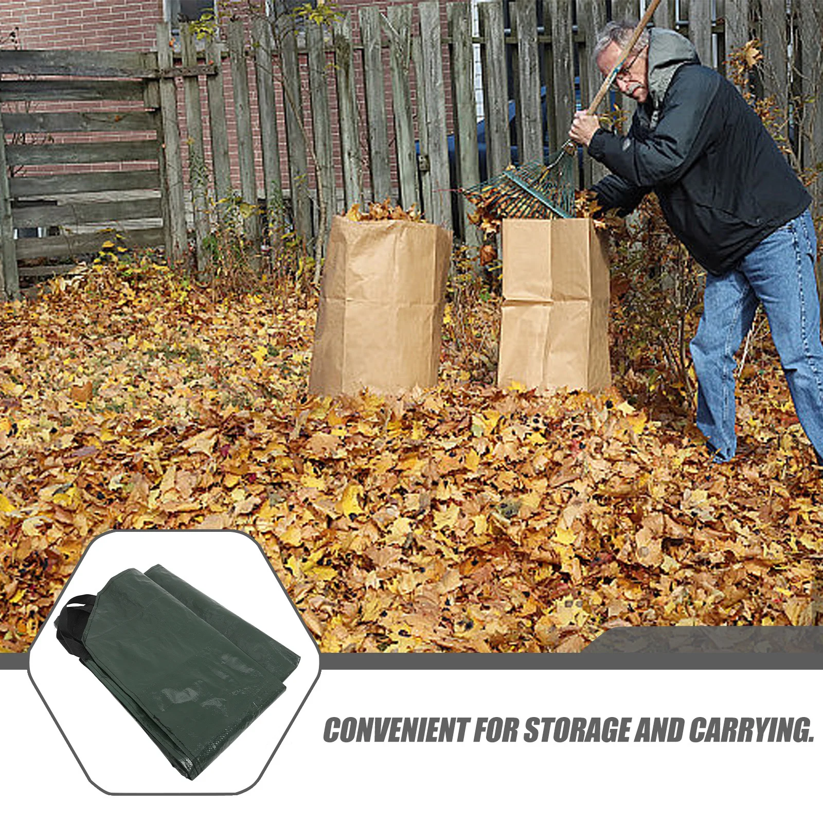 حقيبة حمل الحديقة قماش القنب القابل لإعادة الاستخدام مع مقابض قوية لسهولة النقل والتخلص من الحطام ساحة حديقة قماش القنب #5