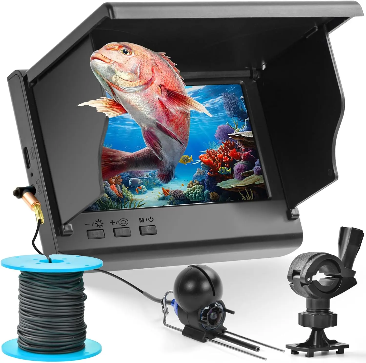 

4.3 inch Fish Finder Camera Underwater fishing Camera Wide-angle Infrared Night Vision IPS Display for Ice River and Boat