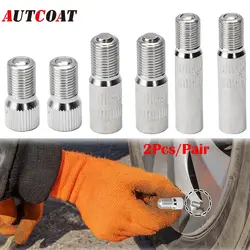 1 par de tapas de válvulas extensor de vástago, 19mm 25mm 39mm tapas de válvulas de rueda automotriz de Metal extensor de extensiones de vástago coche camión Van caravana